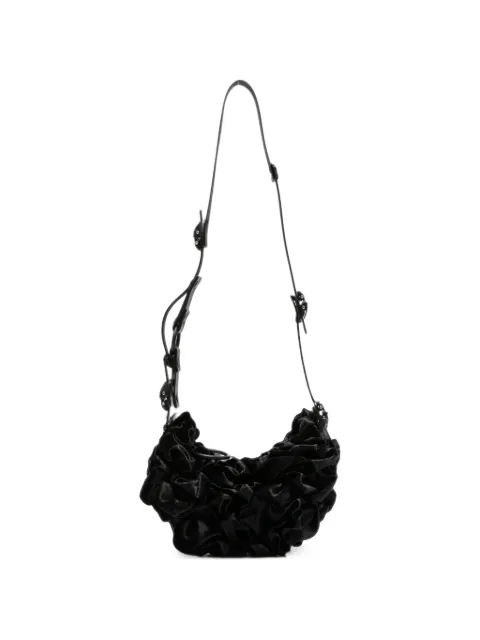 Innerraum ruffled velvet tote bag Black HM0BKBKSHAR