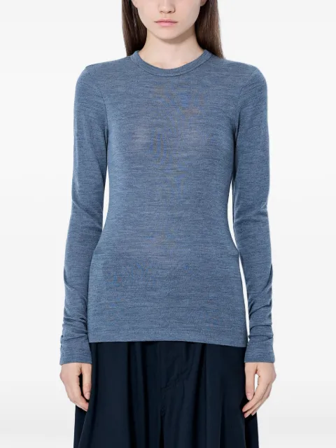 Róhe fine-knit ribbed T-shirt Grey 40920097030