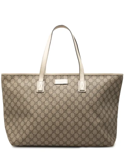 Gucci Pre-Owned 2000-2015 Large GG Supreme tote bag Neutrals 0R4VY5WBHUQ7WF62