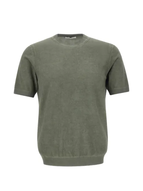 Kangra short-sleeve fine-knit T-shirt Green 302521025