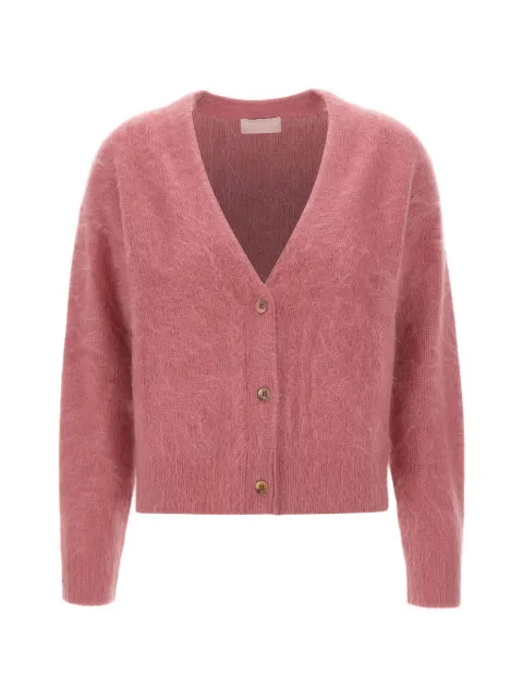 Hemisphere brushed V-neck cardigan Pink 2621M2544403