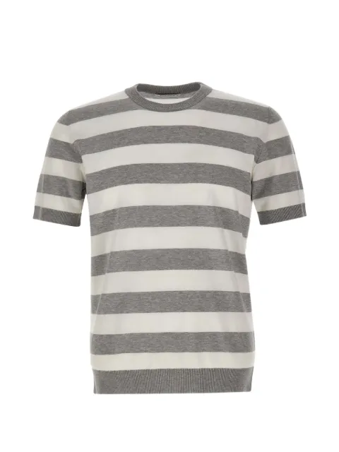 Kangra striped cotton T-shirt Grey 303321028