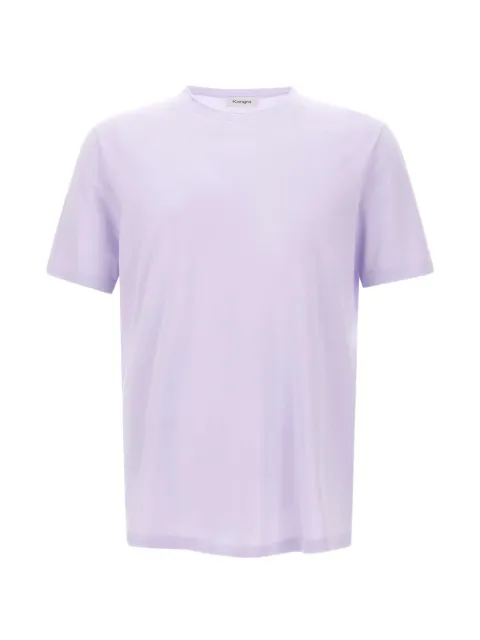 Kangra short-sleeve ribbed crew-neck T-shirt Purple 302821200