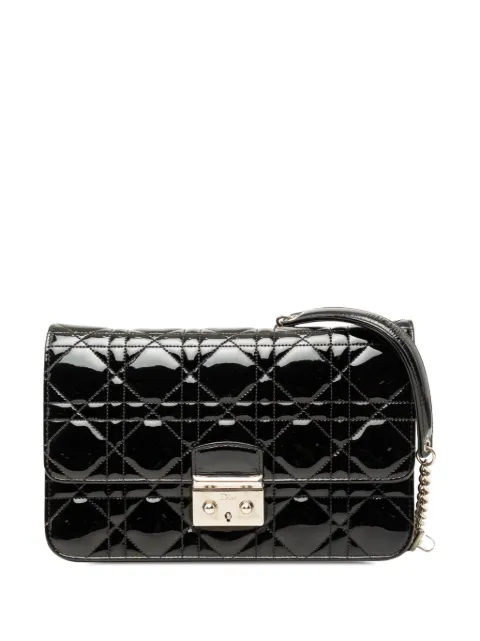 Christian Dior Pre-Owned 2015 Patent Cannage Miss Dior Promenade crossbody bag Black IYL52ZN9K0C8TO03