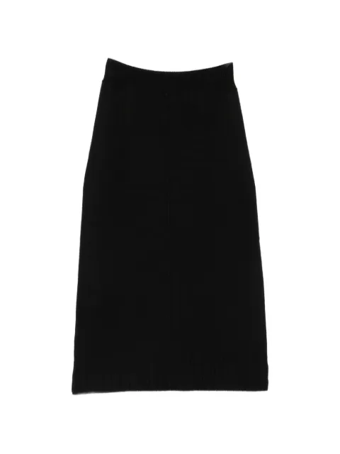 Lorena Antoniazzi ribbed-knit star-patch midi skirt Black A26120SM21A2472