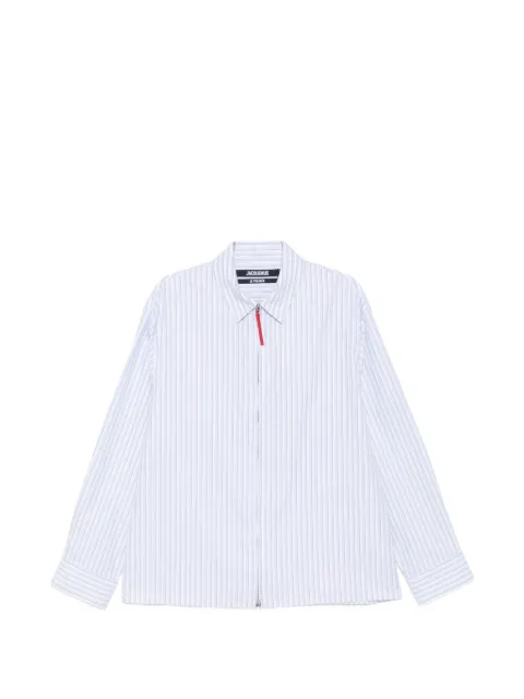 Jacquemus striped zip-up shirt White SHM00644AW00936