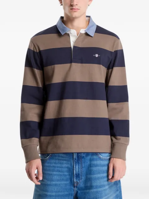 Gant striped long-sleeve polo shirt Brown 2004083