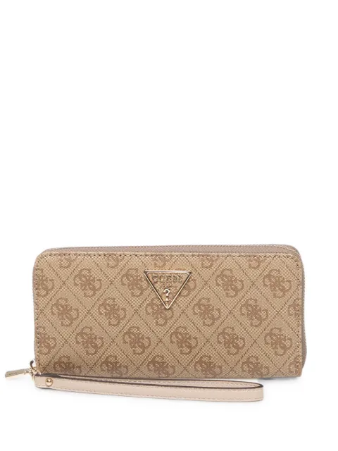 GUESS USA Laurel 4G monogram-print logo-plaque wallet Neutrals SWSG7459146