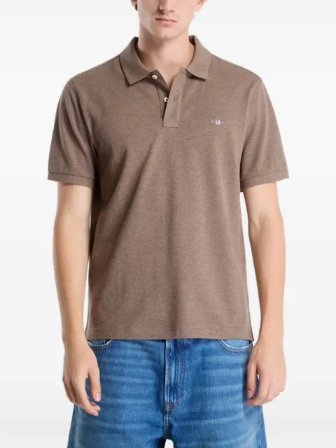 Gant logo-embroidered polo shirt Brown 2210
