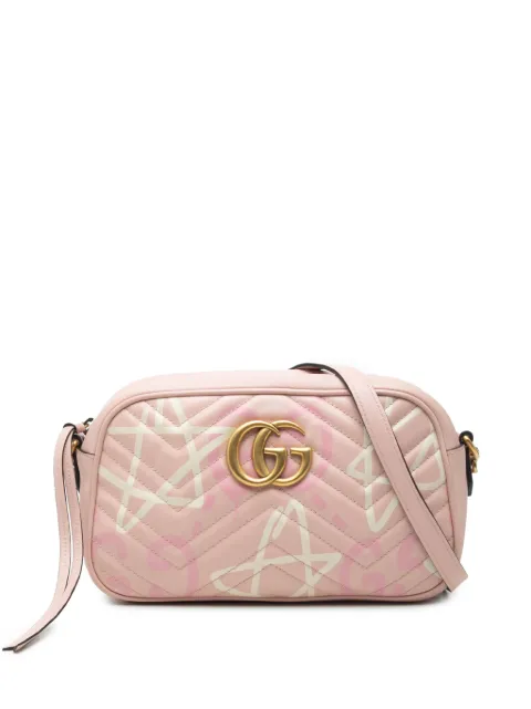 Gucci Pre-Owned 2000-2015 Small GG Marmont Matelasse Calfskin Gucci Ghost crossbody bag Pink NZCVGF4PMS2UA03O