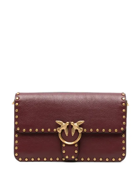 PINKO small Love Birds stud-embellished shoulder bag Red 107665A2JGWW5Q