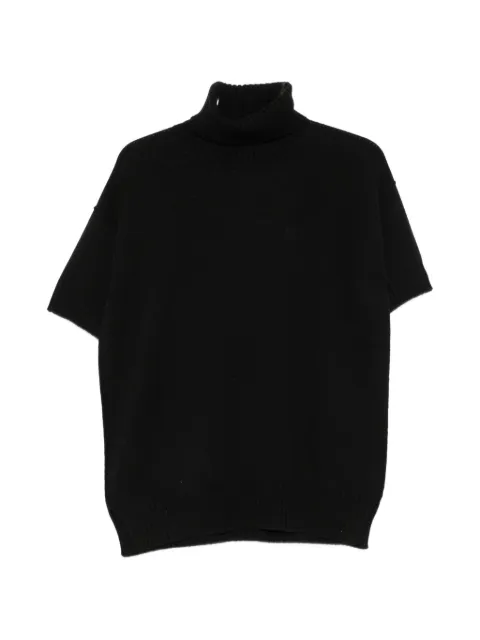 Lorena Antoniazzi roll-neck short-sleeve sweater Black A26120TM43A2472