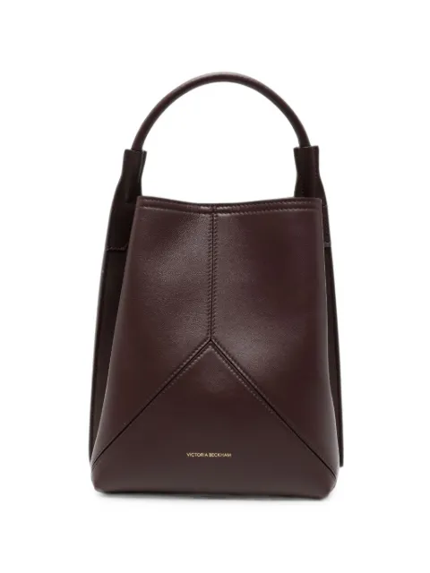 Victoria Beckham panelled leather bucket bag Red B326AAC007564A