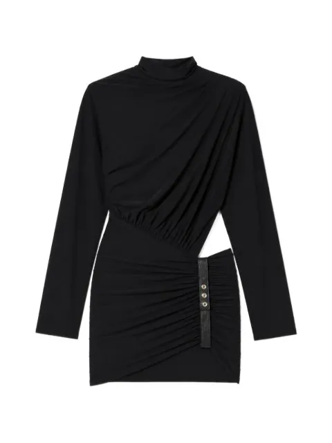 Amazuìn cut-out gathered-detail mini dress Black 13LUCUDB