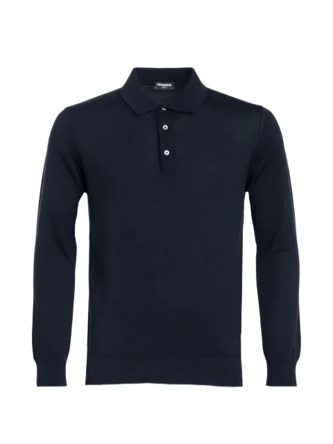 FRANZESE COLLECTION Stefano de Martino long-sleeve polo shirt Blue FE6852B3101