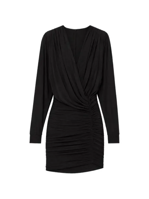 Amazuìn draped wrap-style mini dress Black 13SANUDB