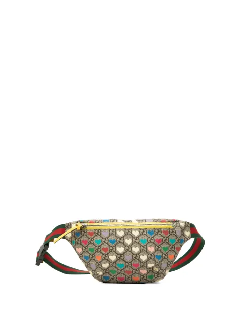 Gucci Pre-Owned 2000-2015 Kids GG Supreme Hearts Web belt bag Neutrals PVO30IFGOHUXMV18