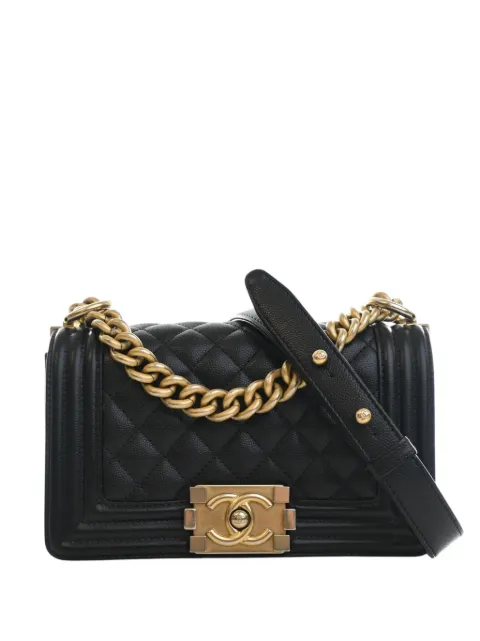 CHANEL Pre-Owned 2019 Small Quilted Caviar Boy Flap crossbody bag Black ZW6VC1262TUH4FDS