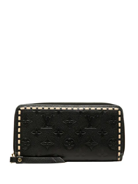 Louis Vuitton Pre-Owned 2017 Monogram Empreinte Whipstitch Zippy Wallet long wallets Black J2QZSEY1MMNPAVF9