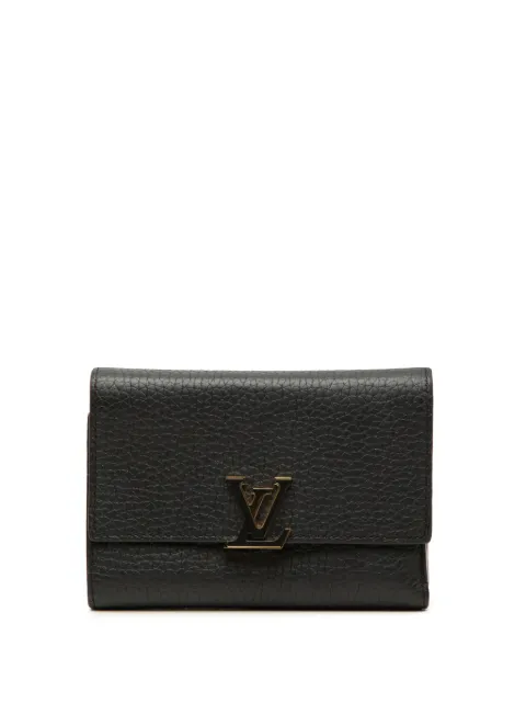 Louis Vuitton Pre-Owned 2021-2026 Taurillon Capucines Compact Wallet small wallets Black 35APPX3A2OG6XP91