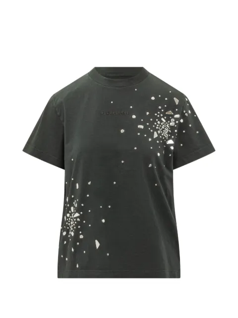 DES PHEMMES crystal-embellished T-shirt Black D102JS