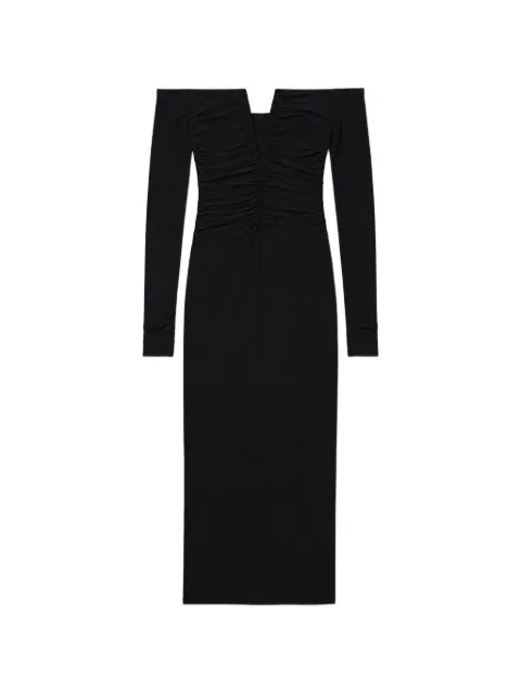 Amazuìn gathered off-the-shoulder midi dress Black 13NOEUDB