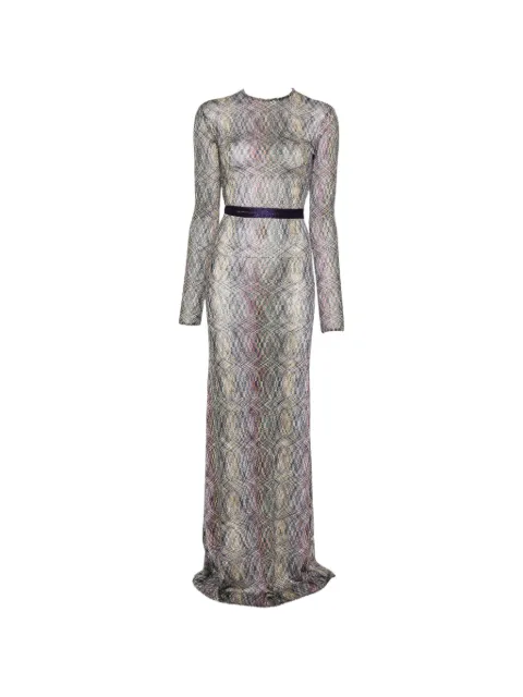 Missoni zigzag-knit open-back dress Grey DS26WG21BR015S