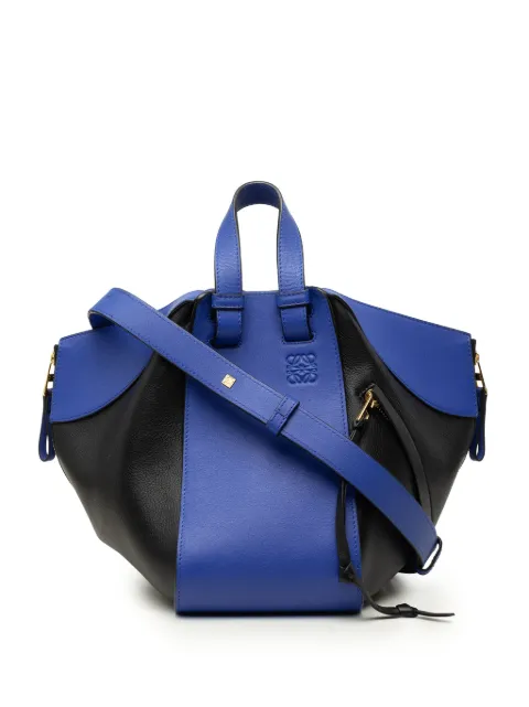 Loewe Pre-Owned 2017 Small Bicolor Calfskin Hammock satchel Blue O7UMGC0E9HZV361C