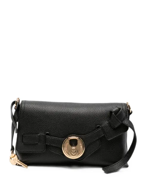 Love Moschino logo-plaque clutch bag Black JC4276PP0PKS0
