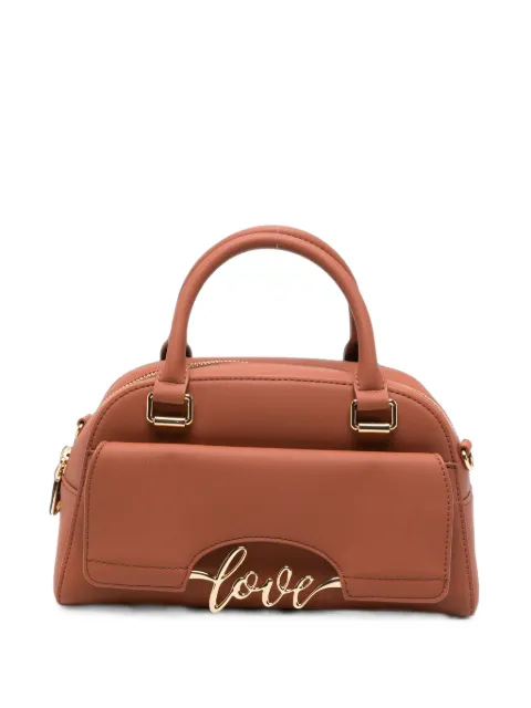 Love Moschino logo-plaque tote bag Brown JC4269PP0PKR0