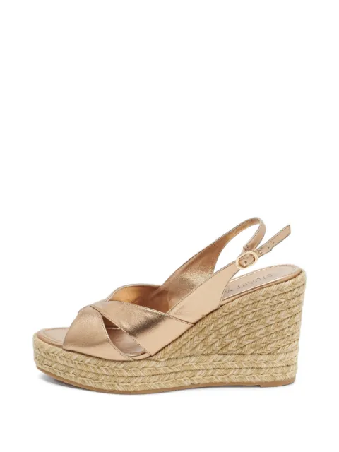 Stuart Weitzman crossover-strap espadrille sandals Gold 1410416
