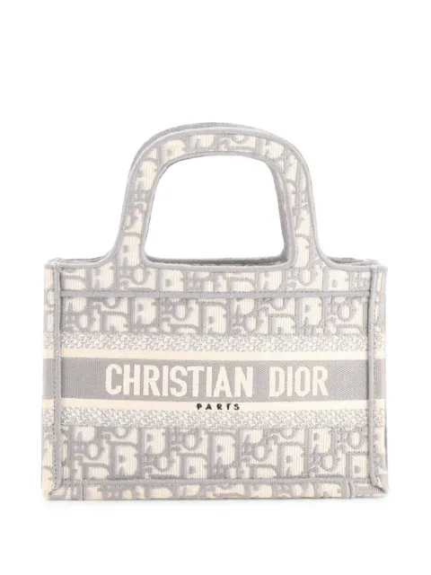 Christian Dior Pre-Owned Book Oblique Canvas Mini tote bag Grey 6NYGRI44XM52I9GJ