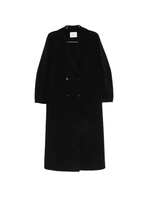 Lisa Yang Doublé shawl-lapel coat Black 2026615