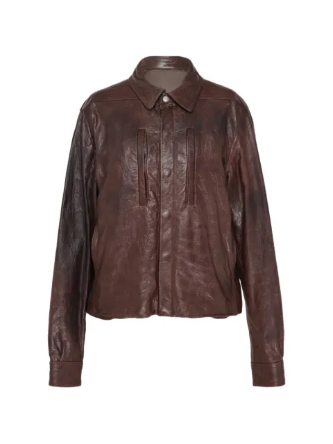 Rick Owens Alice leather jacket Brown RP02F5713LBE8
