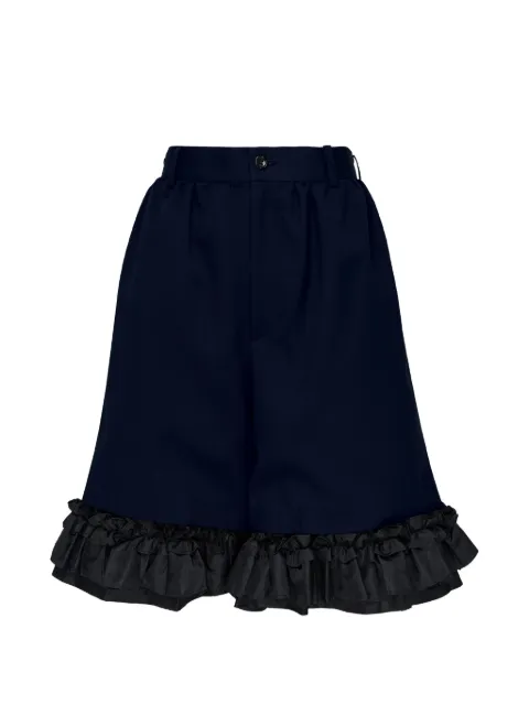 Comme Des Garçons Girl ruffle-trimmed wide-leg shorts Blue NRP00105111A