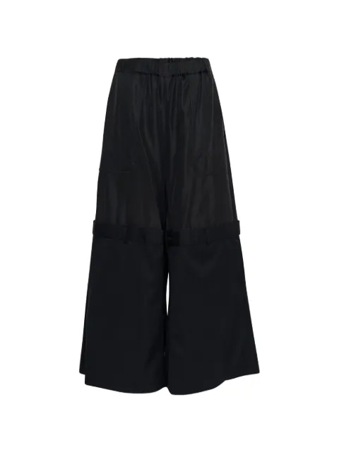 Noir Kei Ninomiya drop-waist wide-leg trousers Black 3RP00405111A