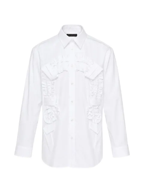Simone Rocha ruffle-trimmed Horseshoe shirt White 5481128700WHITE