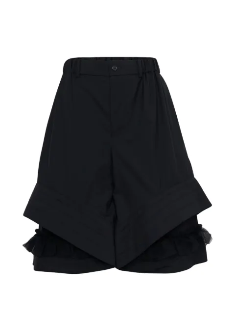 Noir Kei Ninomiya gathered layered shorts Black 3RP00105111A