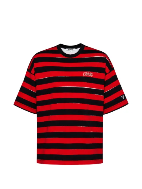 Blackjack Menace stripe-print T-shirt Red MNCT0915KREDCOMBO