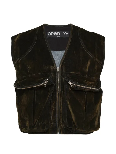 Open YY velvet cargo gilet Green YY263VT00100
