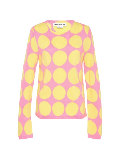 Comme Des Garçons Girl polka-dot sweater Pink NRN00305121A