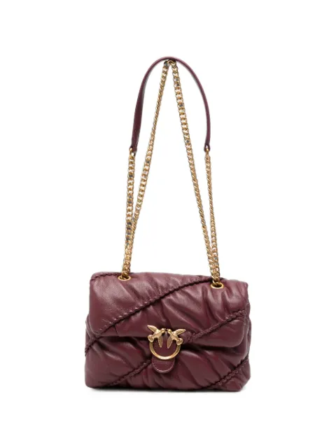 PINKO mini Love Birds quilted leather shoulder bag Red 107162A0F2