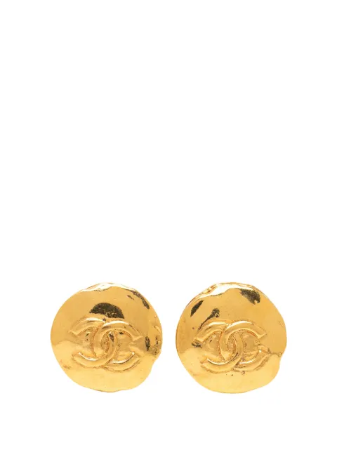 CHANEL Pre-Owned 1993 CC Gold Plated Button Clip On Earrings costume earrings Gold VS8AGUXILIK5A5ZI