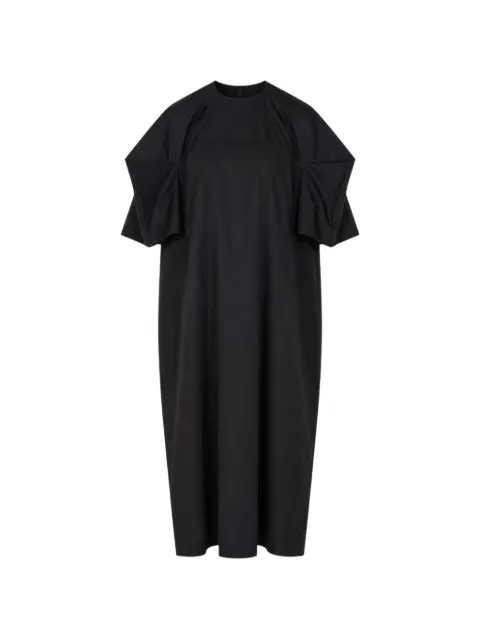 Enföld midi Box pleated-sleeve dress Black 300JA233084100BLACK