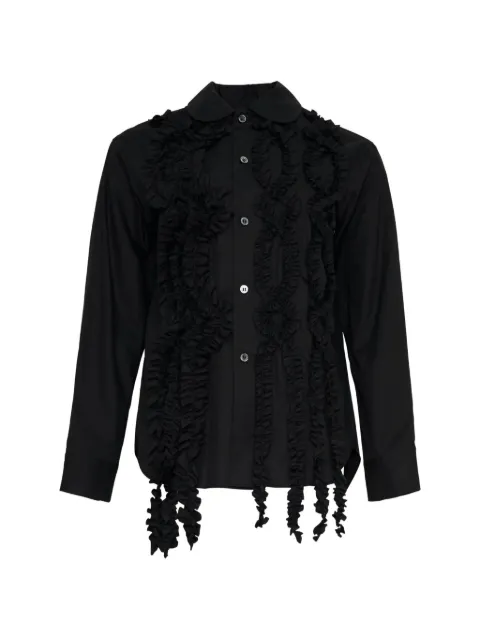 TAO ruffle-trimmed cotton shirt Black TRB01005111A