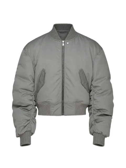 Rick Owens Secchia Flight ruched-sleeve jacket Grey RU02F4792MUD248