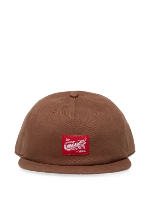 Vans logo-patch baseball cap Brown VN000X58FST1