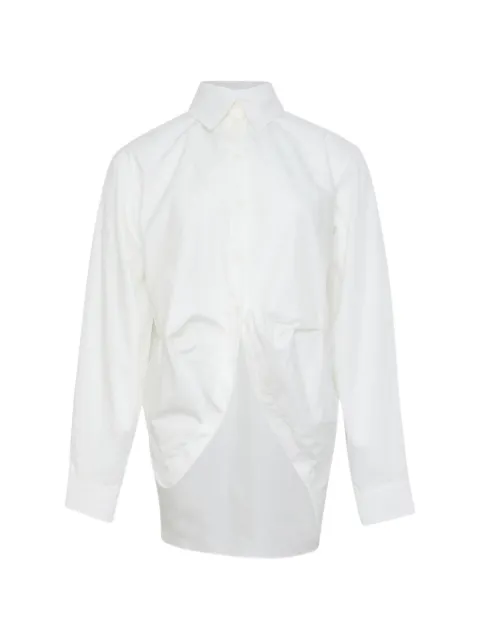 LITKOVSKA draped cotton poplin shirt White B03FW262700WHITE