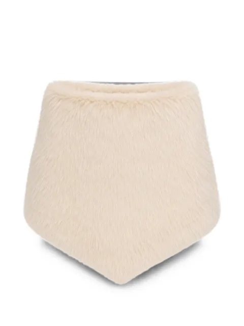Simone Rocha faux-fur clip scarf Neutrals 1050109000