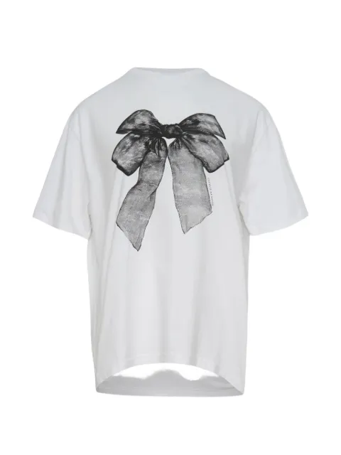 Cecilie Bahnsen Dorothy bow-print T-shirt White 226RTW19005CBDOROTHY00WHIT